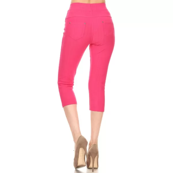 Leggings Depot Women's Cotton Blend Stretch Pull-on Jeggings Casual Pants with Pockets 