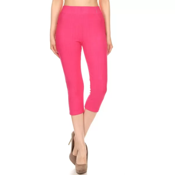 Leggings Depot Women's Cotton Blend Stretch Pull-on Jeggings Casual Pants with Pockets 
