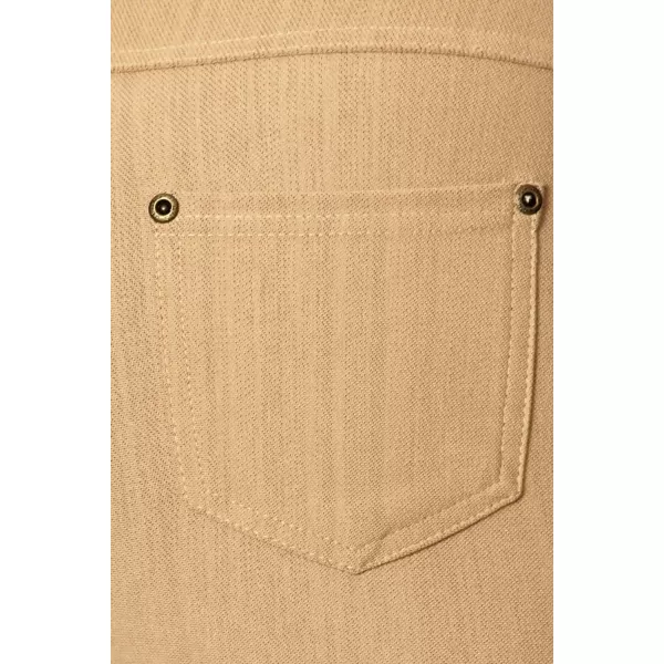 Leggings Depot Women's Cotton Blend Stretch Pull-on Jeggings Casual Pants with Pockets 