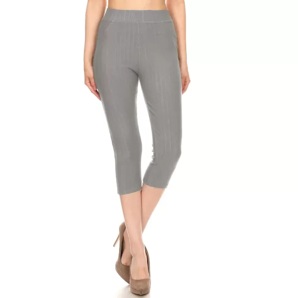 Leggings Depot Women's Cotton Blend Stretch Pull-on Jeggings Casual Pants with Pockets 