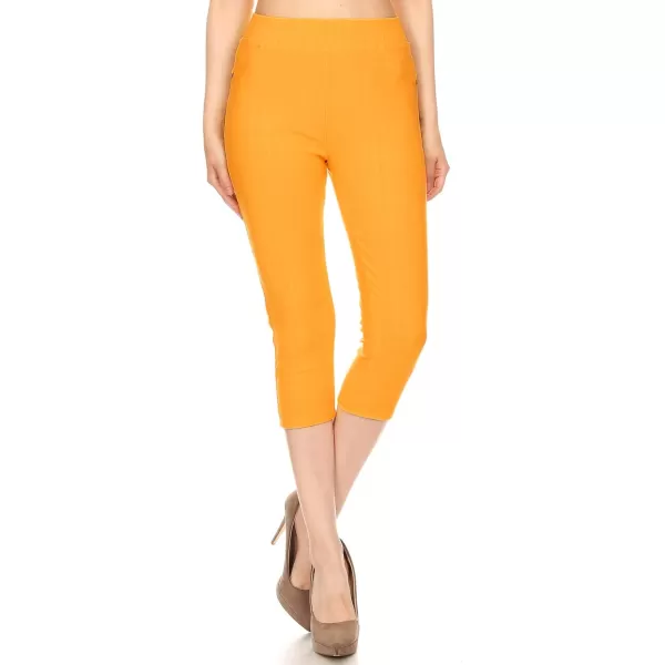 Leggings Depot Women's Cotton Blend Stretch Pull-on Jeggings Casual Pants with Pockets 