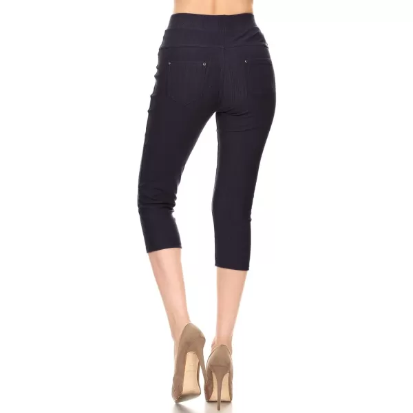 Leggings Depot Women's Cotton Blend Stretch Pull-on Jeggings Casual Pants with Pockets 