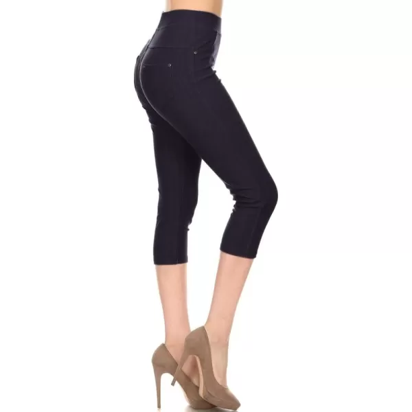 Leggings Depot Women's Cotton Blend Stretch Pull-on Jeggings Casual Pants with Pockets 