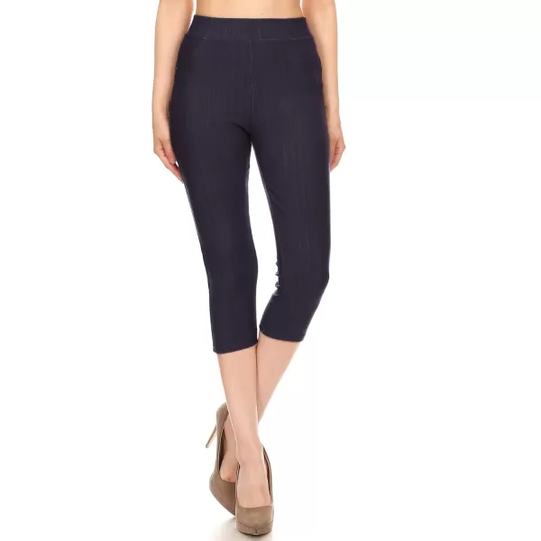 Leggings Depot Women's Cotton Blend Stretch Pull-on Jeggings Casual Pants with Pockets 