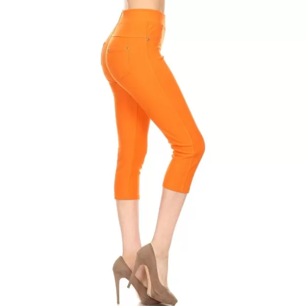 Leggings Depot Women's Cotton Blend Stretch Pull-on Jeggings Casual Pants with Pockets 