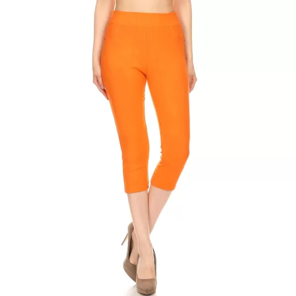 Leggings Depot Women's Cotton Blend Stretch Pull-on Jeggings Casual Pants with Pockets 