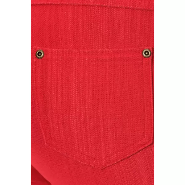 Leggings Depot Women's Cotton Blend Stretch Pull-on Jeggings Casual Pants with Pockets 