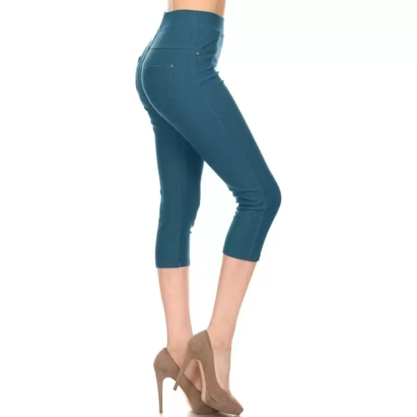 Leggings Depot Women's Cotton Blend Stretch Pull-on Jeggings Casual Pants with Pockets 