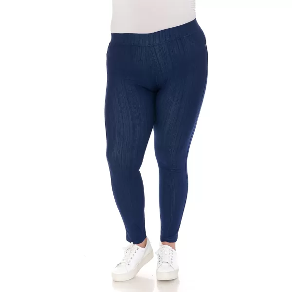 Leggings Depot Women's Cotton Blend Stretch Pull-on Jeggings Casual Pants with Pockets 