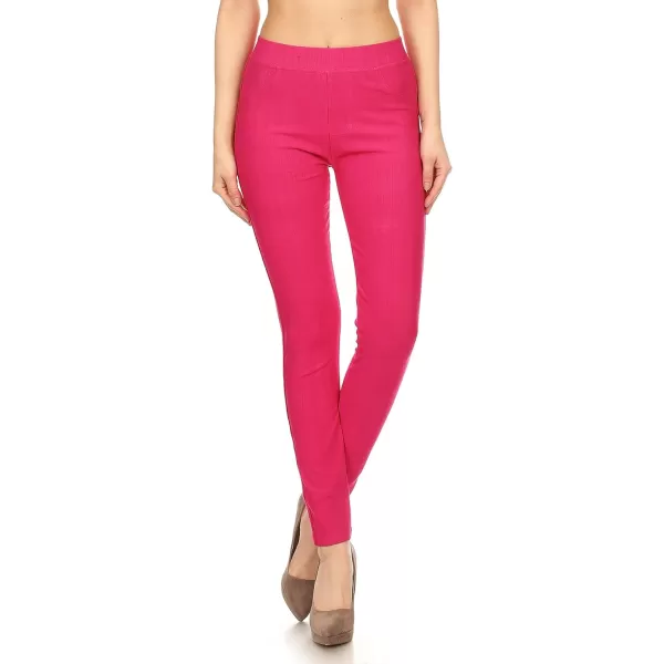 Leggings Depot Women's Cotton Blend Stretch Pull-on Jeggings Casual Pants with Pockets 
