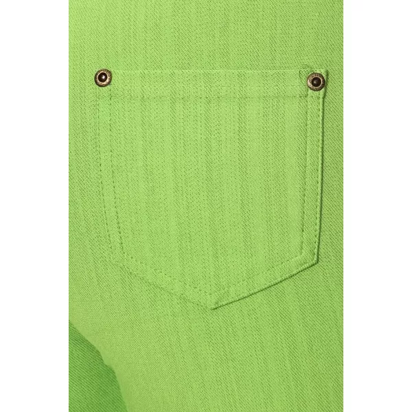 Leggings Depot Women's Cotton Blend Stretch Pull-on Jeggings Casual Pants with Pockets 