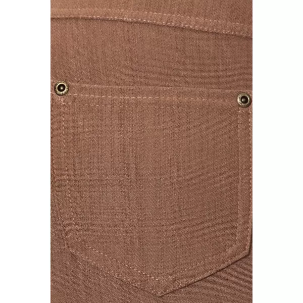 Leggings Depot Women's Cotton Blend Stretch Pull-on Jeggings Casual Pants with Pockets 