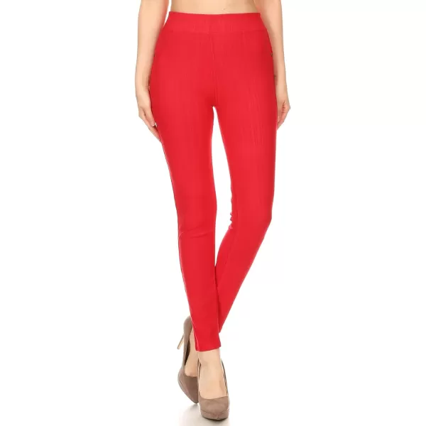 Leggings Depot Women's Cotton Blend Stretch Pull-on Jeggings Casual Pants with Pockets 