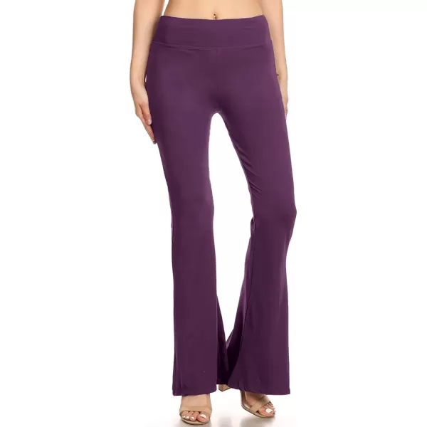Leggings Depot Women's Flared Casual, Work, Lounge Palazzo Pants-Wide Leg