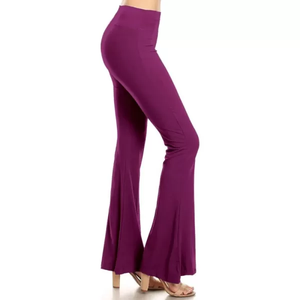 Leggings Depot Women's Flared Casual, Work, Lounge Palazzo Pants-Wide Leg
