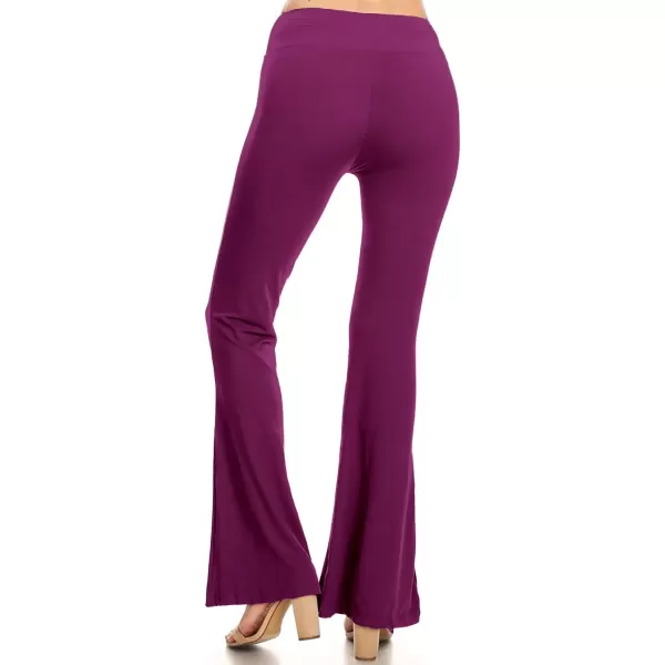 Leggings Depot Women's Flared Casual, Work, Lounge Palazzo Pants-Wide Leg