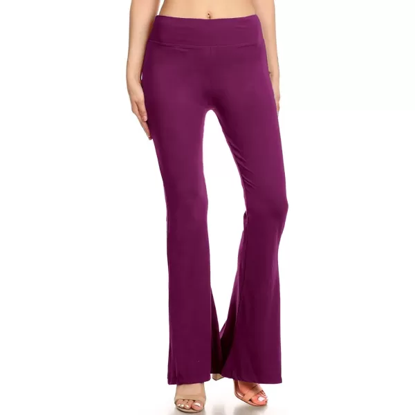 Leggings Depot Women's Flared Casual, Work, Lounge Palazzo Pants-Wide Leg