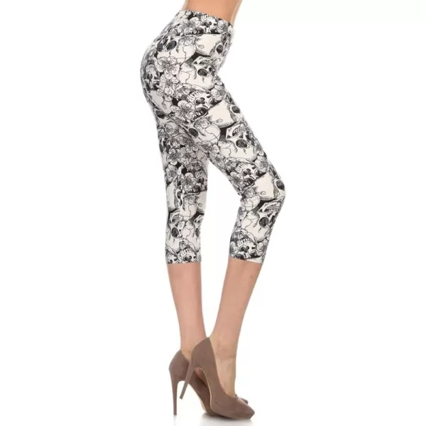 Capri-Skull Skulls and Florals