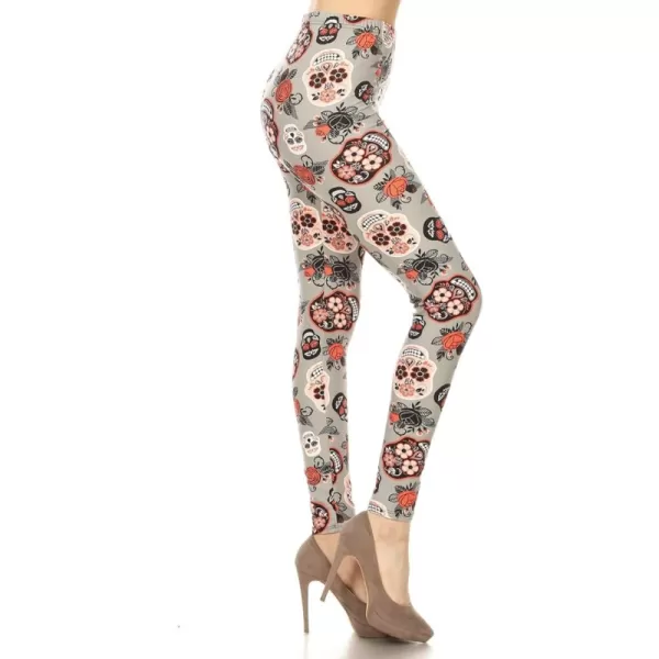 Full Length-Skull Chiffon Skulls