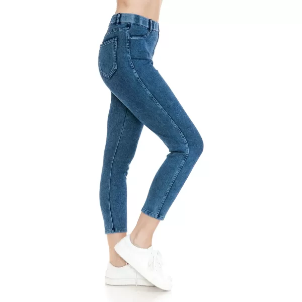 Leggings Depot Women's Stretch Pull-on Skinny Denim Look Jean Leggings 