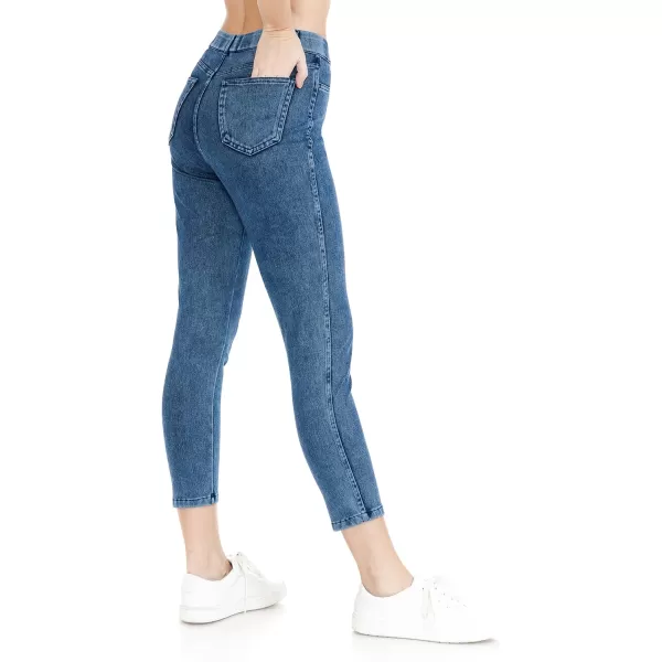 Leggings Depot Women's Stretch Pull-on Skinny Denim Look Jean Leggings 