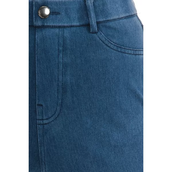 Leggings Depot Women's Stretch Pull-on Skinny Denim Look Jean Leggings 