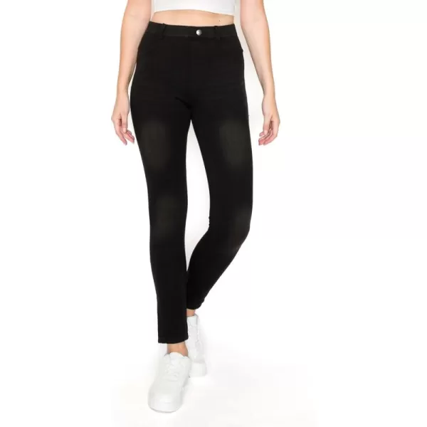 Leggings Depot Women's Stretch Pull-on Skinny Denim Look Jean Leggings 