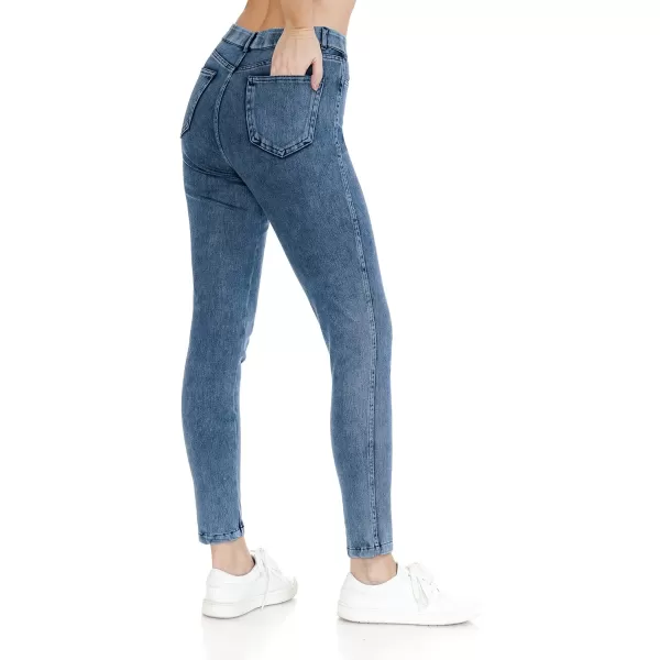 Leggings Depot Women's Stretch Pull-on Skinny Denim Look Jean Leggings 