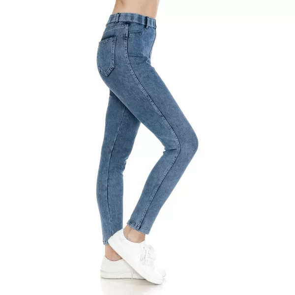 Leggings Depot Women's Stretch Pull-on Skinny Denim Look Jean Leggings 