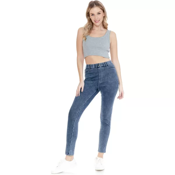 Leggings Depot Women's Stretch Pull-on Skinny Denim Look Jean Leggings 