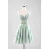 imageTulle Homecoming Dresses for Teens 2025 Prom Dresses Short Spaghetti Strap V Neck Beaded Formal Party GownsYellow