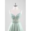 imageTulle Homecoming Dresses for Teens 2025 Prom Dresses Short Spaghetti Strap V Neck Beaded Formal Party GownsYellow