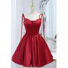 imageVintage Gothic Dresses Satin Homecoming Dress Short Prom Dress for Teens Spaghetti Straps Cocktail GownsDusty Rose