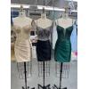 imageBeaded Homecoming Dresses for Teens Satin Mermaid Prom Dresses Short Pleated Formal DressBlack