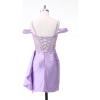 imageOff Shoulder Satin Homecoming Dresses Mermaid Lace Short Porm Dress Tight Beaded Cocktail DressAqua