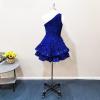 imageOne Shoulder Sequin Homecoming Dresses Short Layered Sparkly Prom Dress for Teens 2023 A Line Evening Party GownsRed