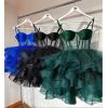 imageOrganza Tulle Homecoming Dresses Spaghetti Straps Layered Short Prom Dress Sweetheart Cocktail GownBurgundy