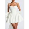 imageSatin Homecoming Dresses for Teens with Bow Cowl Neck Corset Cocktail Party Gown Aline Ball GownsPurple