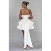 imageSatin Homecoming Dresses for Teens with Bow Cowl Neck Corset Cocktail Party Gown Aline Ball GownsPurple