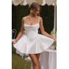 imageSatin Homecoming Dresses for Teens with Bow Cowl Neck Corset Cocktail Party Gown Aline Ball GownsPurple