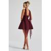 imageSatin Homecoming Dresses for Teens with Scarf Strapless Prom Dresses Short Halter Mini Cocktail DressTeal