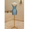 imageSatin Mermaid Homecoming Dresses for Teens Beaded Prom Dress Short Formal Party DressFuchsia