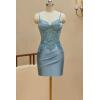 imageSatin Mermaid Homecoming Dresses for Teens Beaded Prom Dress Short Formal Party DressYellow