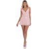 imageSpaghetti Straps Sequins Homecoming Dresses 2025 V Neck Club Party Dress Sexy Bodycon Mini Dress with BowWine Red