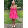 imageTulle Homecoming Dresses for Teens Sparkly Short Prom Dresses Spaghetti Strap Plus Size Formal DressRed