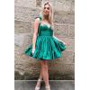 imagehomdor Spaghetti Straps Satin Homecoming Dresses ALine Prom Dress Cute Short Formal Cocktail DressGrape