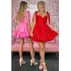 imagehomdor Spaghetti Straps Satin Homecoming Dresses ALine Prom Dress Cute Short Formal Cocktail DressWhite