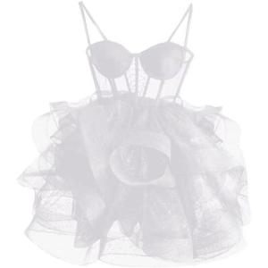 imageOrganza Tulle Homecoming Dresses Spaghetti Straps Layered Short Prom Dress Sweetheart Cocktail GownWhite