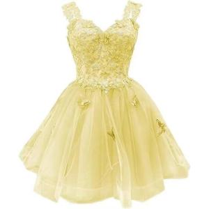 image3D Butterfly Short Homecoming Dresses Sparkly Sequin Prom Dress for Teens Off Shoulder DAMA Dresses for QuinceaneraChampagne