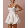 imageBubble Homecoming Dresses 2025 Embroidery Satin Short Prom Dresses Spaghetti Strap Cocktail Mini Party DressBlush